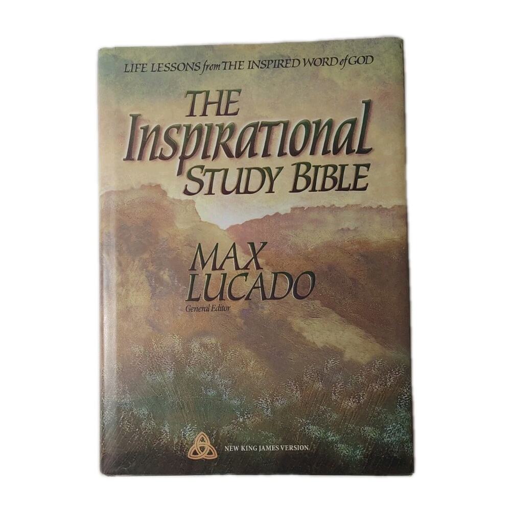 Max Lucado The Inspirational Study Bible NKJV Life Lessons Hardcover Holy Jesus